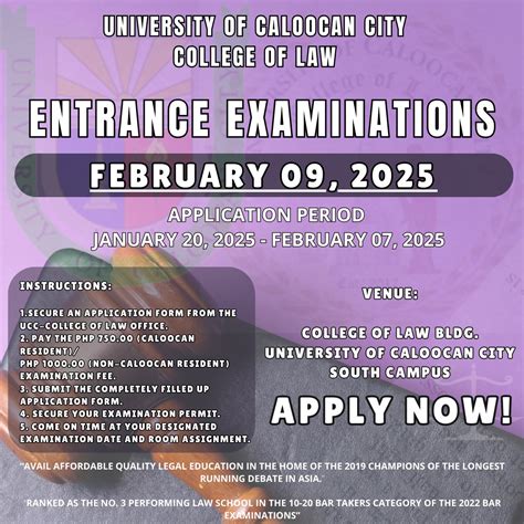 ucc caloocan admission|Academics Law .